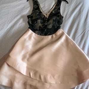 BCX Black & Pastel Pink Dress